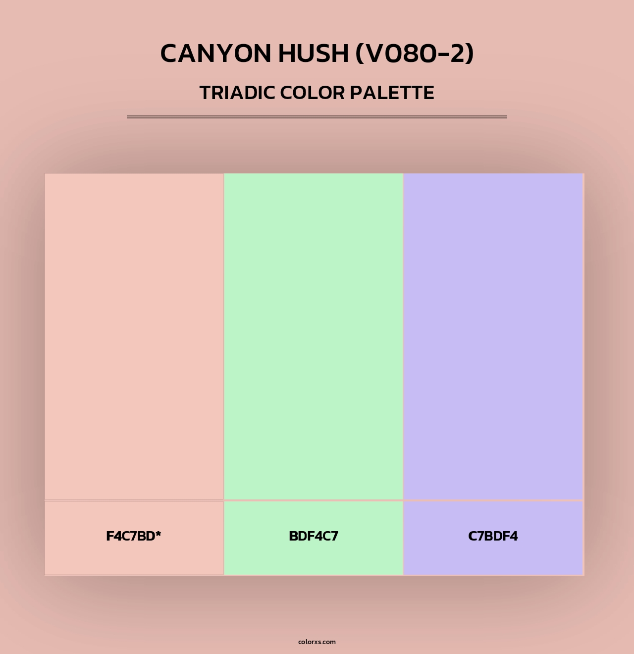 Canyon Hush (V080-2) - Triadic Color Palette