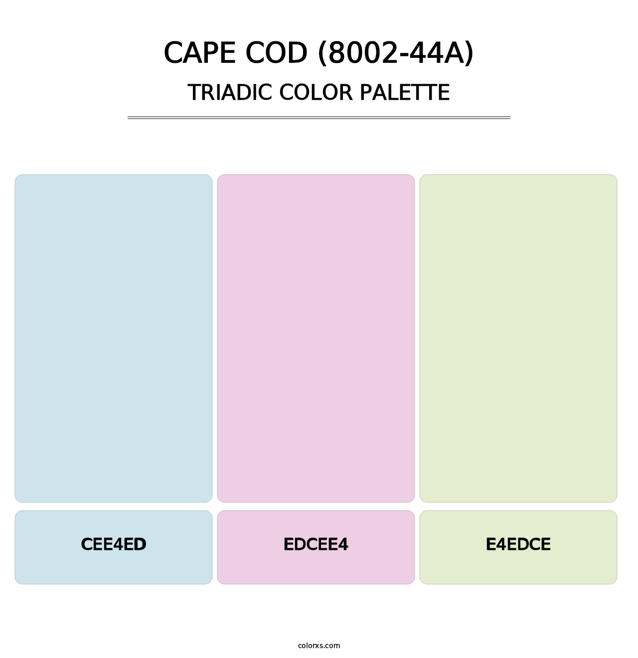 Cape Cod (8002-44A) - Triadic Color Palette
