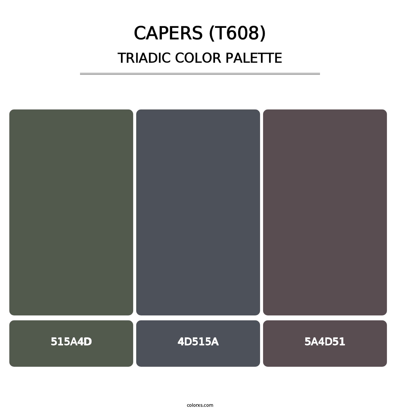 Capers (T608) - Triadic Color Palette