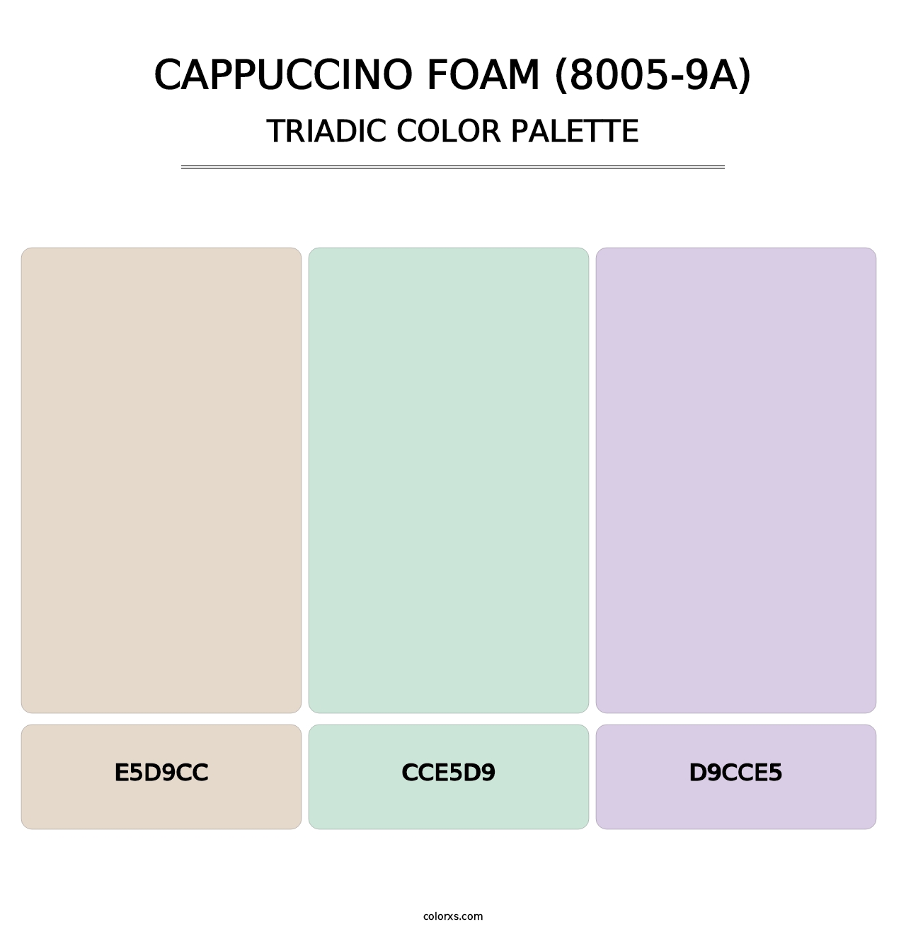 Cappuccino Foam (8005-9A) - Triadic Color Palette