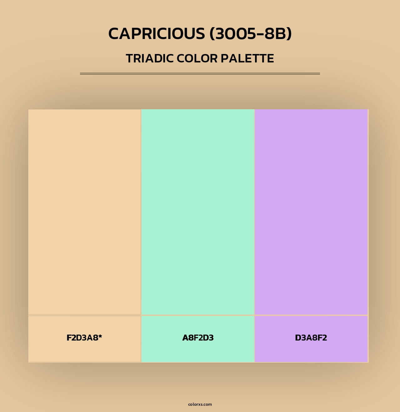 Capricious (3005-8B) - Triadic Color Palette