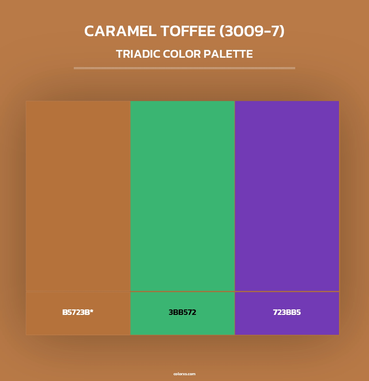 Caramel Toffee (3009-7) - Triadic Color Palette