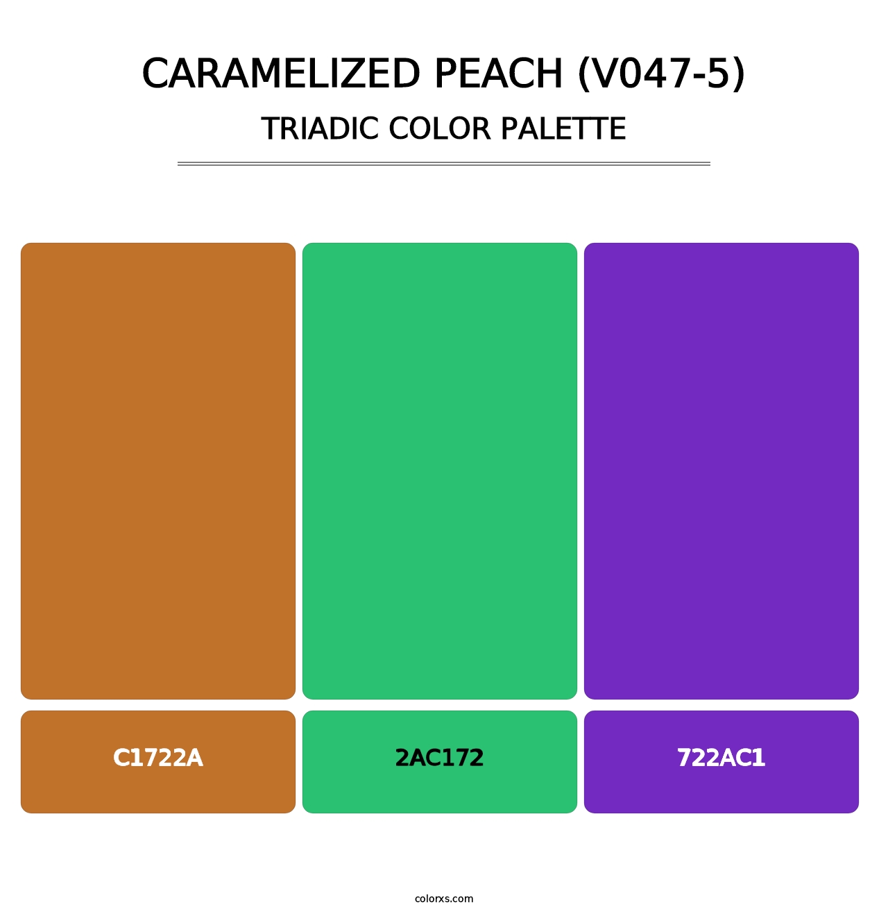 Caramelized Peach (V047-5) - Triadic Color Palette