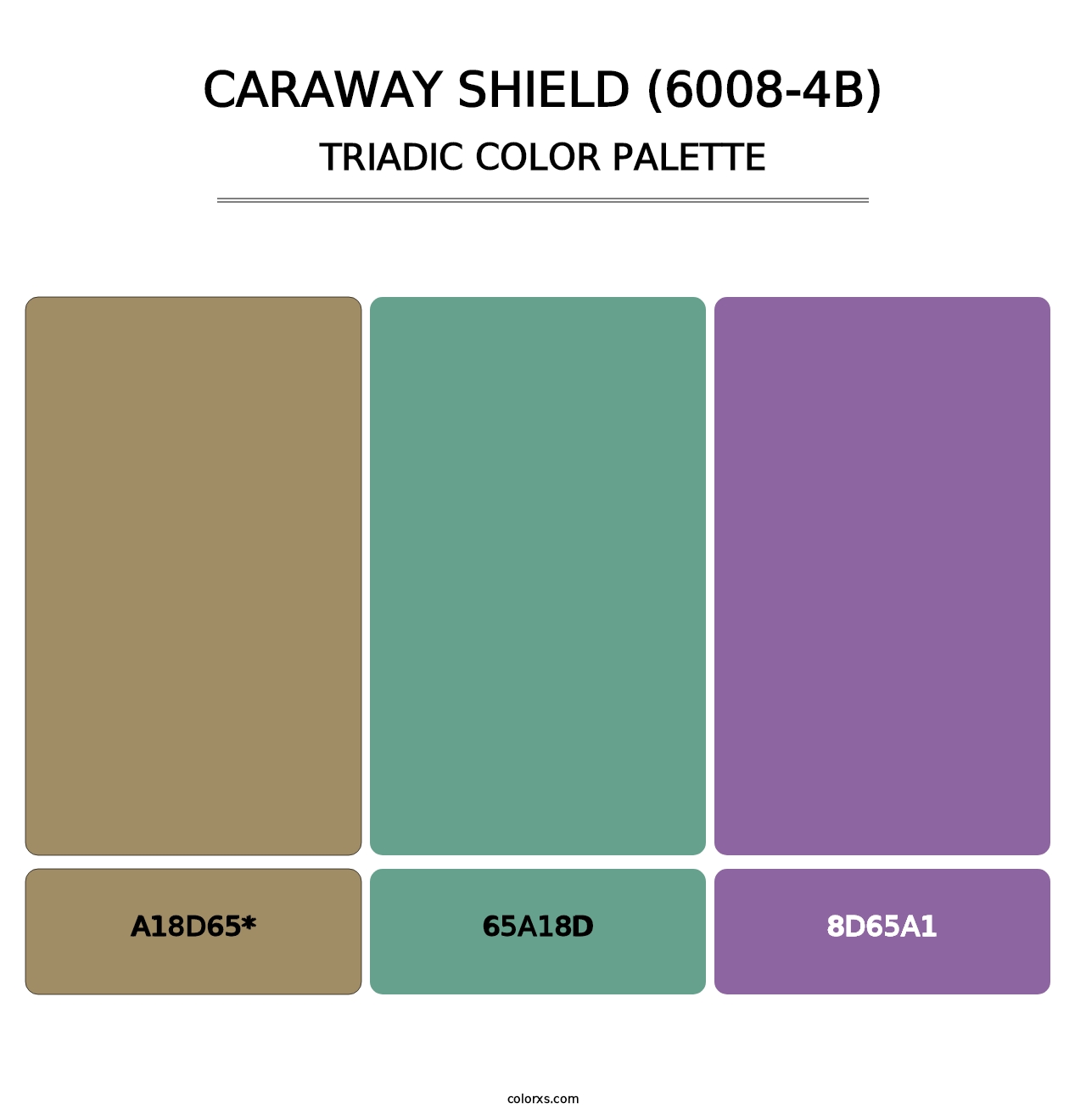 Caraway Shield (6008-4B) - Triadic Color Palette