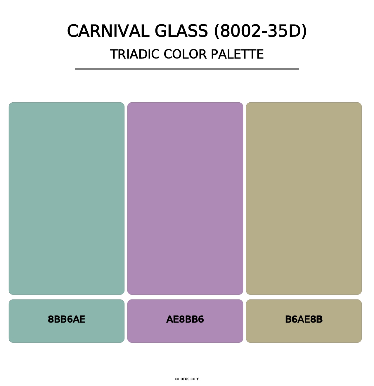 Carnival Glass (8002-35D) - Triadic Color Palette