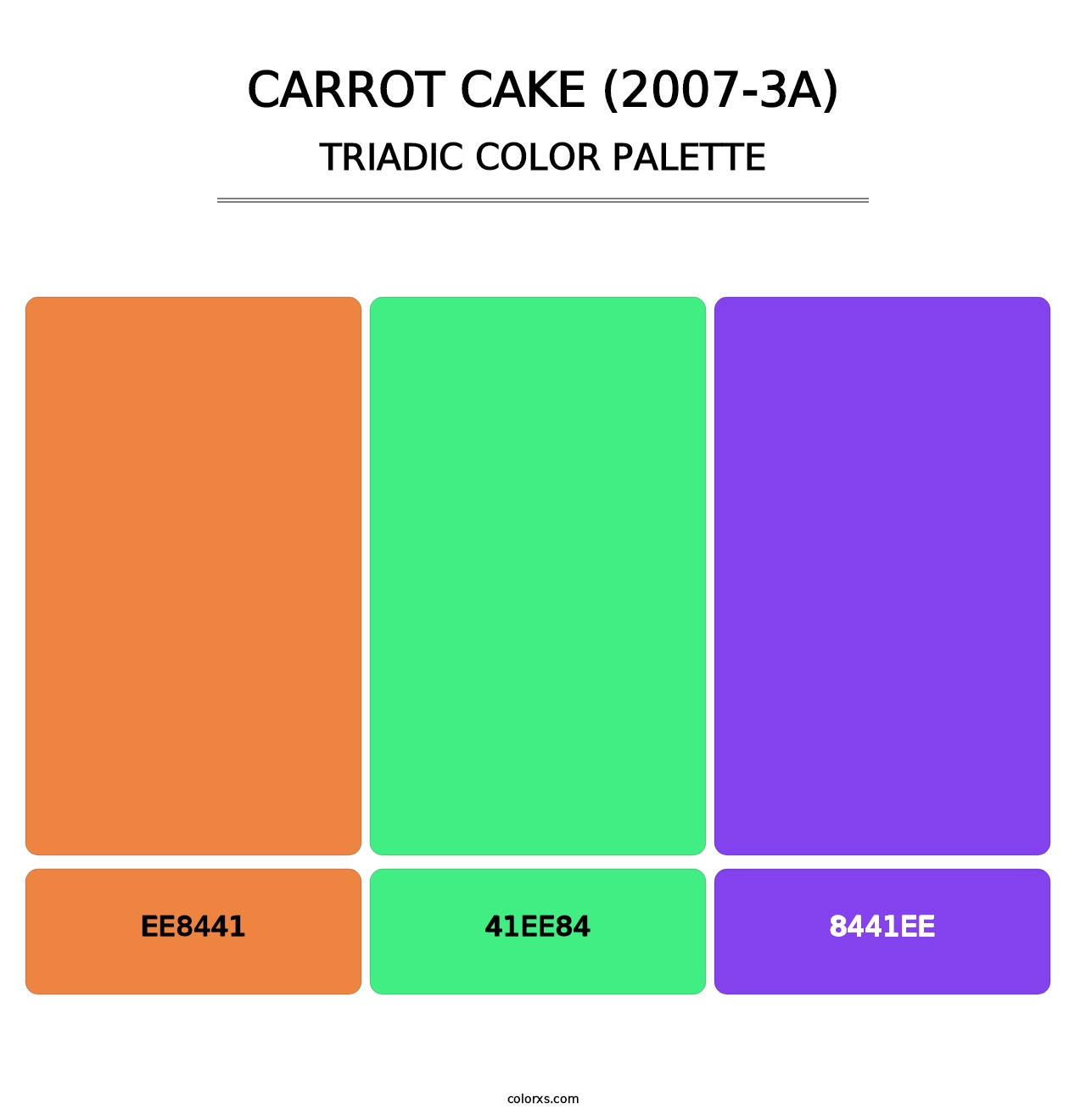 Carrot Cake (2007-3A) - Triadic Color Palette