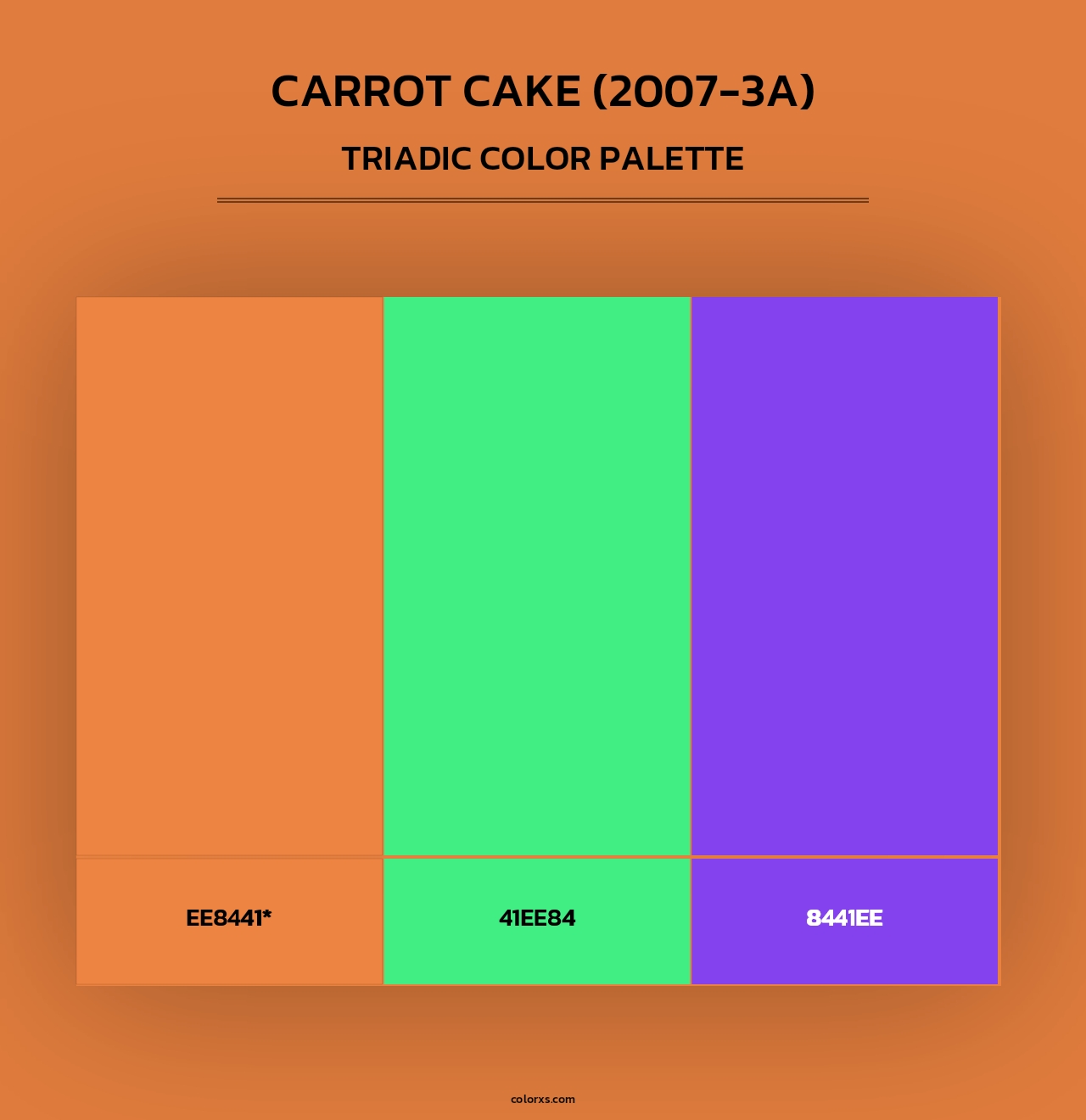 Carrot Cake (2007-3A) - Triadic Color Palette