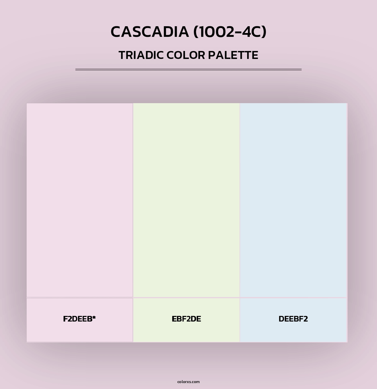 Cascadia (1002-4C) - Triadic Color Palette