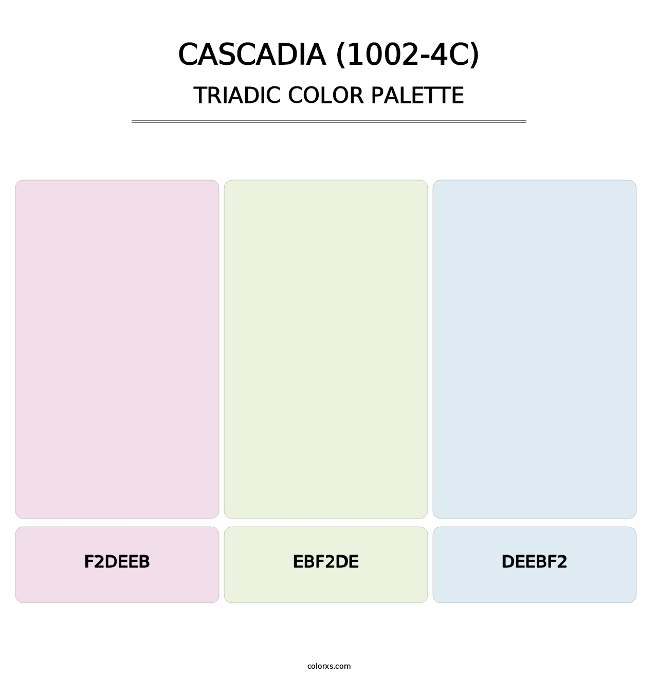 Cascadia (1002-4C) - Triadic Color Palette