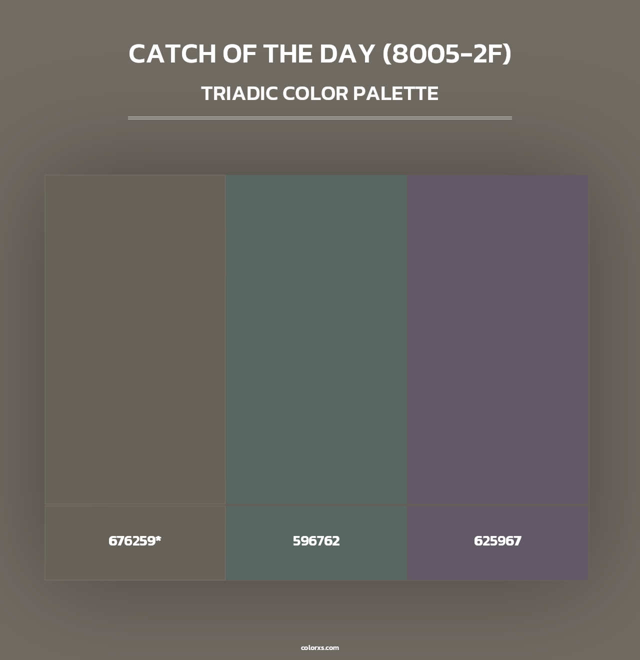 Catch of the Day (8005-2F) - Triadic Color Palette