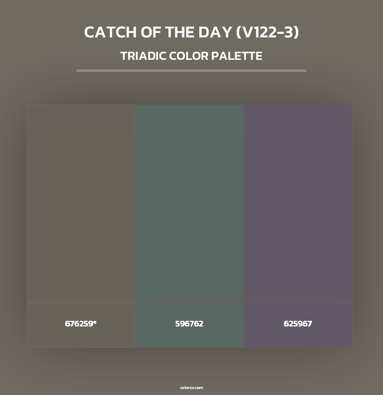 Catch of the Day (V122-3) - Triadic Color Palette