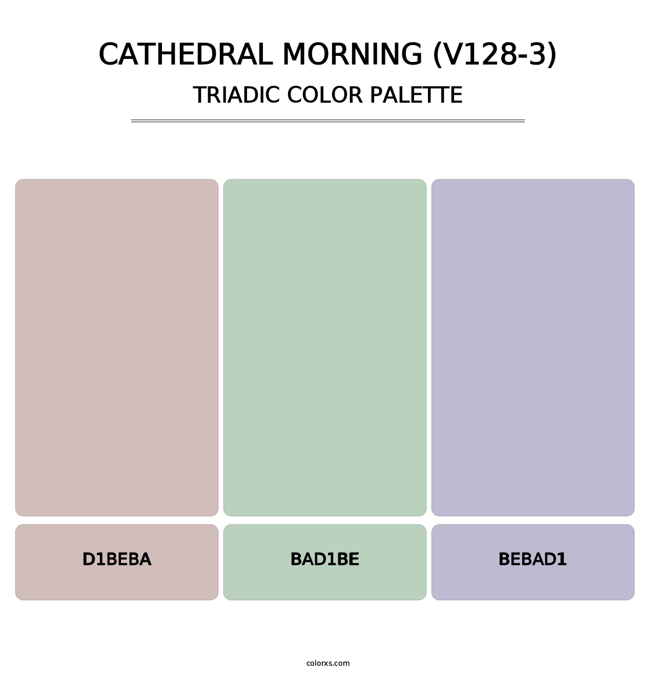 Cathedral Morning (V128-3) - Triadic Color Palette