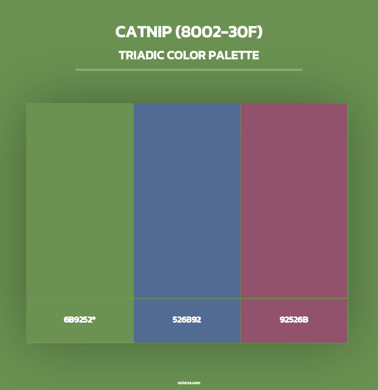 Catnip (8002-30F) - Triadic Color Palette