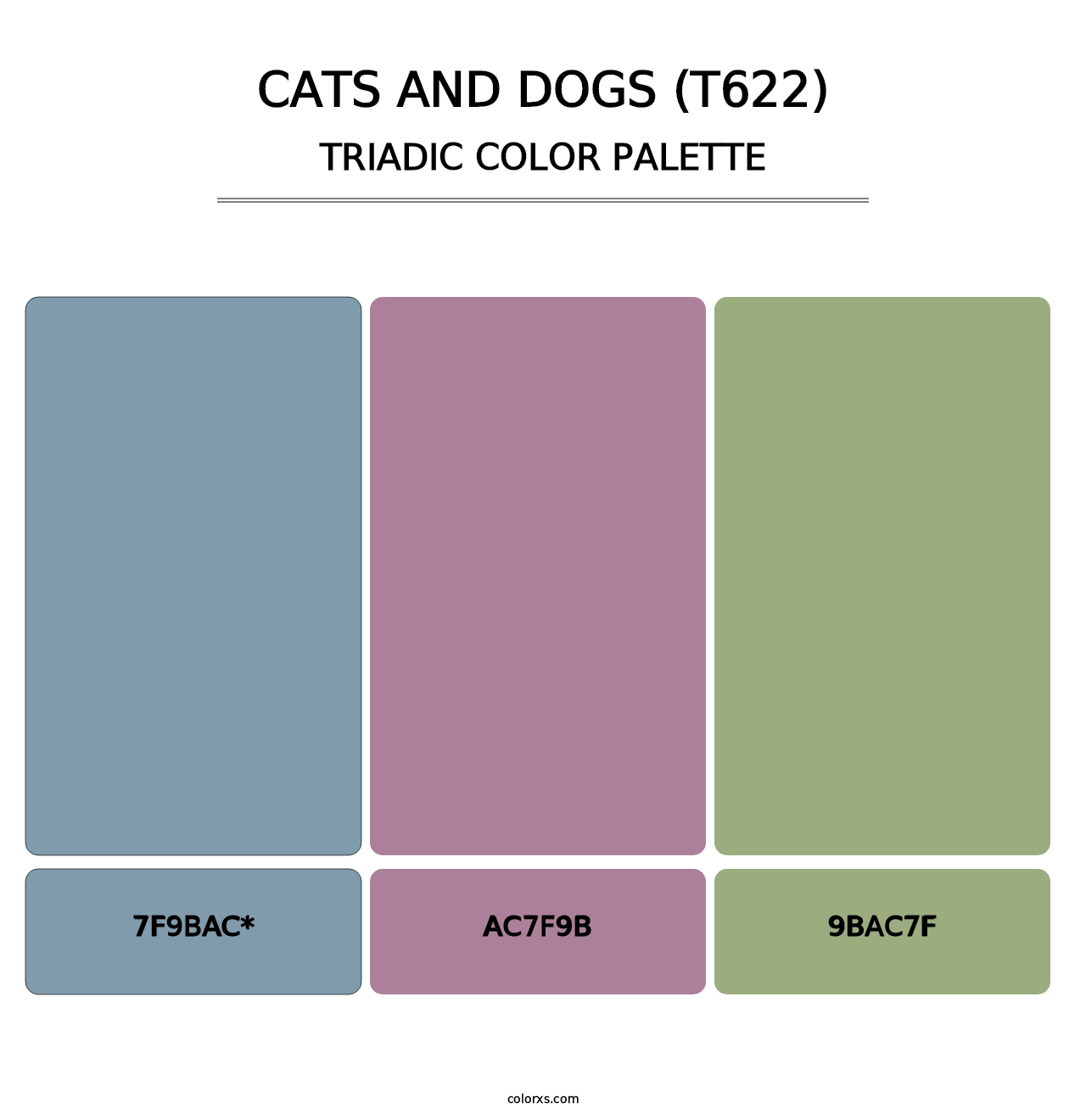 Cats and Dogs (T622) - Triadic Color Palette