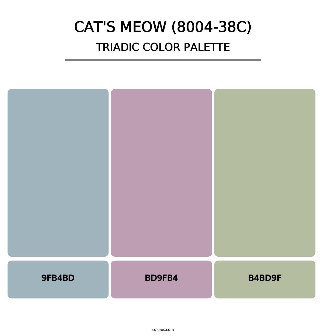 Cat's Meow (8004-38C) - Triadic Color Palette
