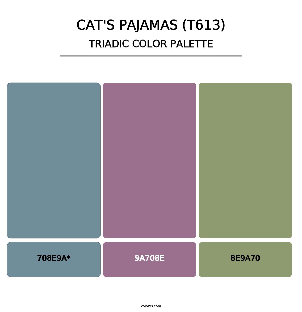 Cat's Pajamas (T613) - Triadic Color Palette