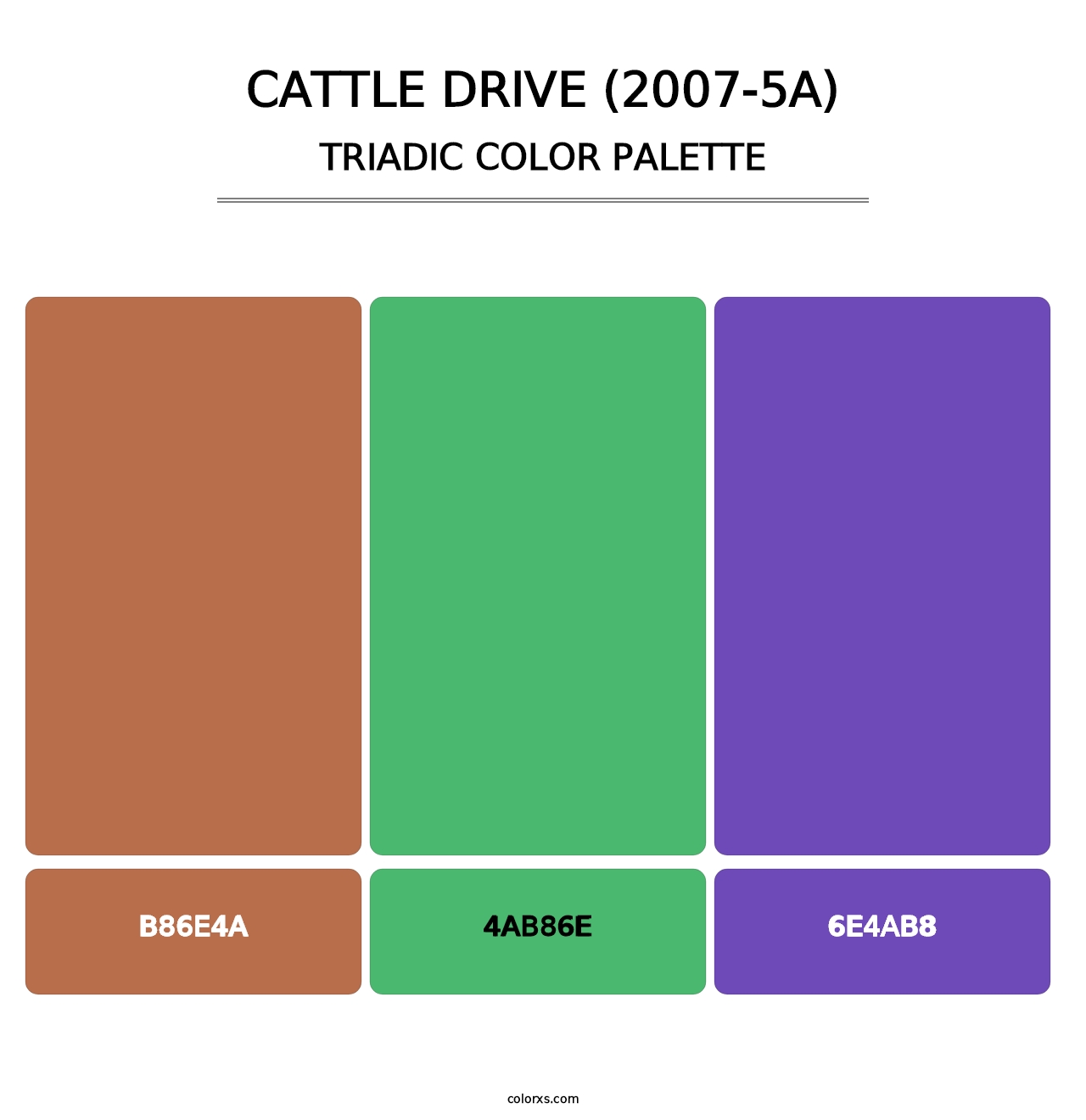 Cattle Drive (2007-5A) - Triadic Color Palette