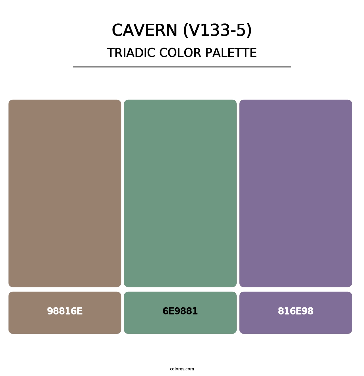Cavern (V133-5) - Triadic Color Palette