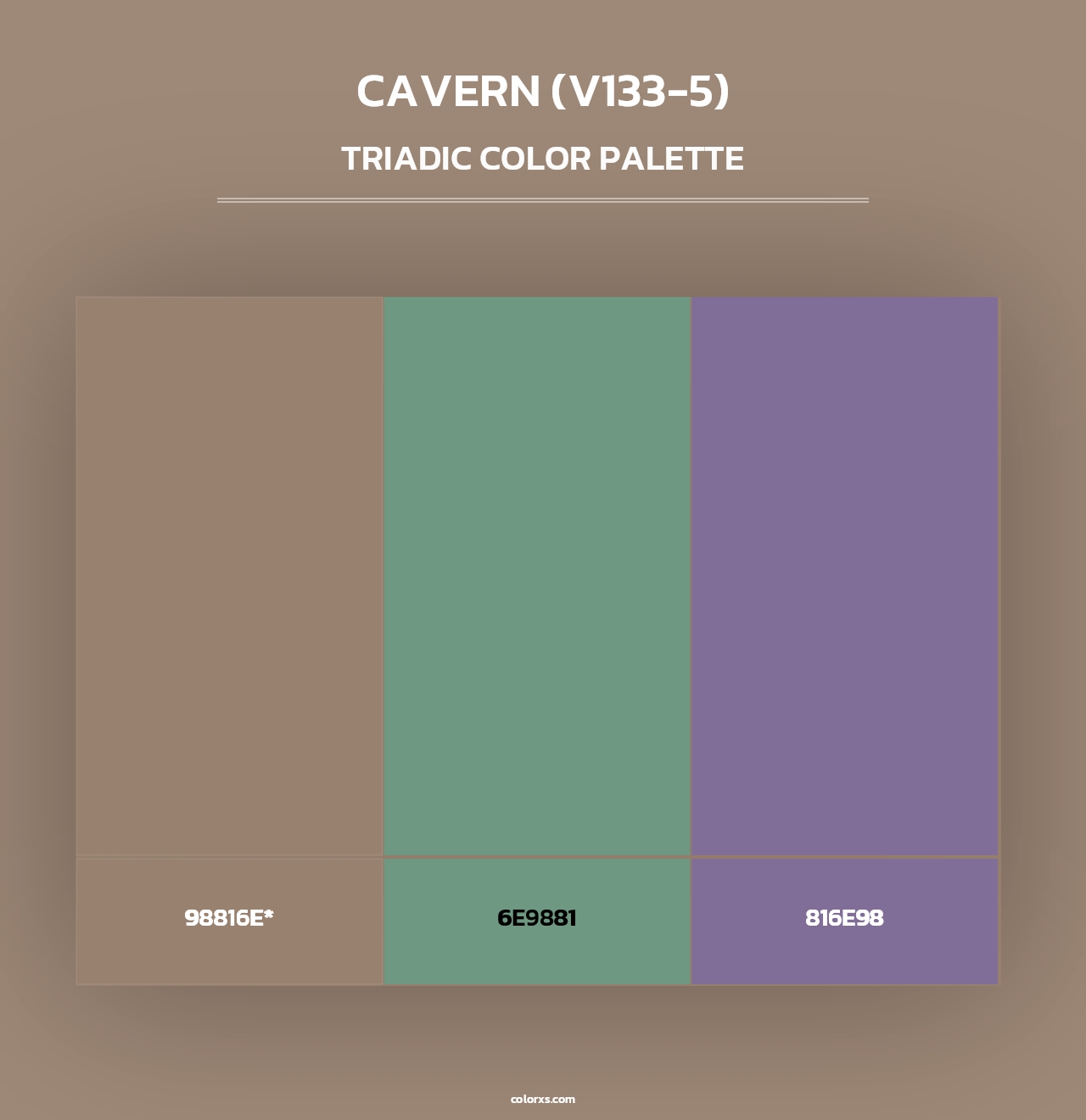 Cavern (V133-5) - Triadic Color Palette