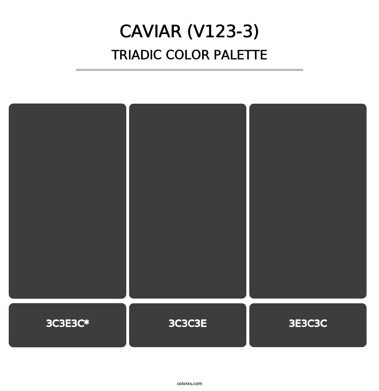 Caviar (V123-3) - Triadic Color Palette