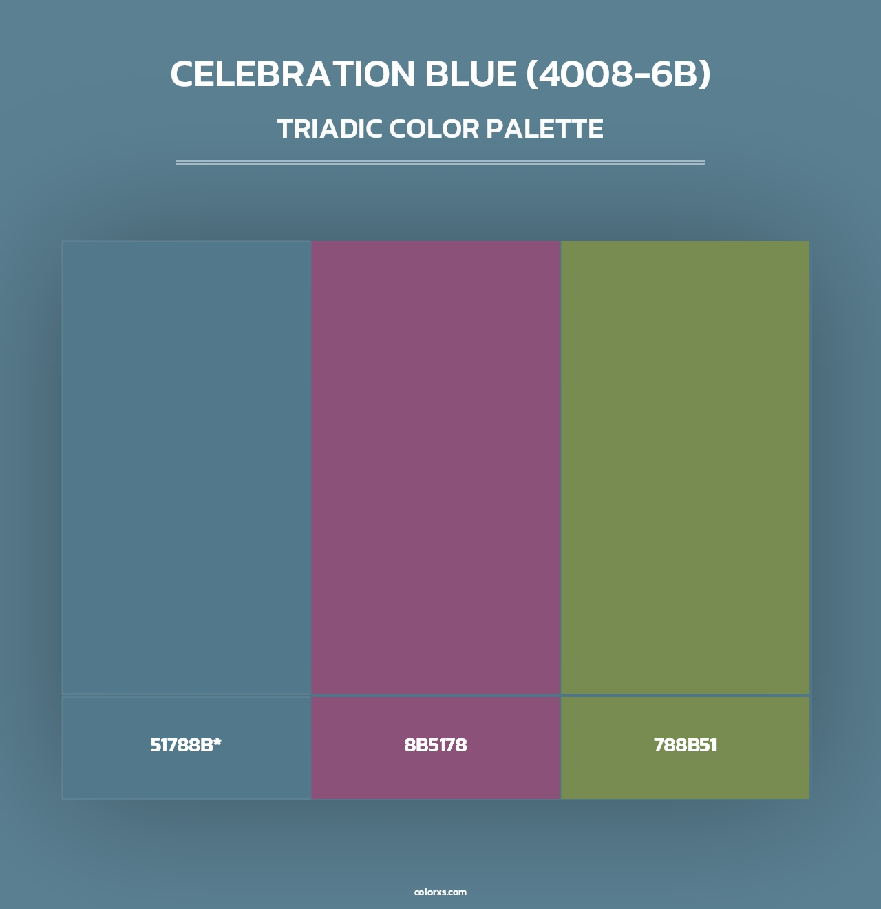 Celebration Blue (4008-6B) - Triadic Color Palette