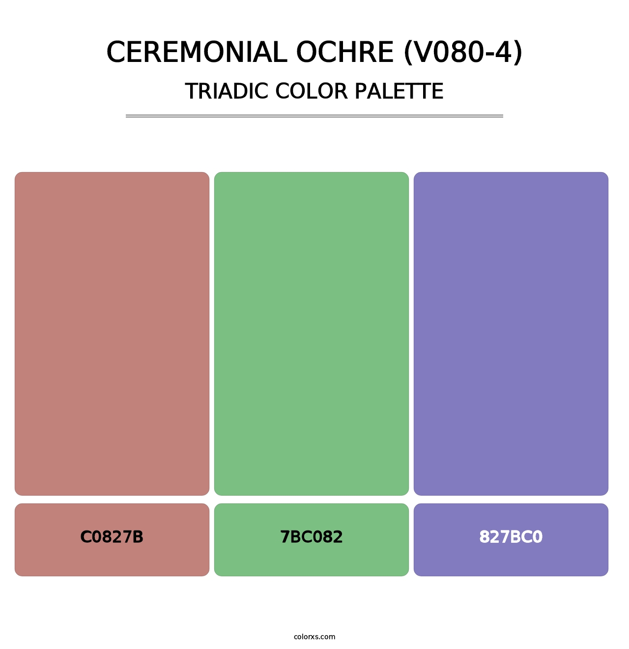 Ceremonial Ochre (V080-4) - Triadic Color Palette