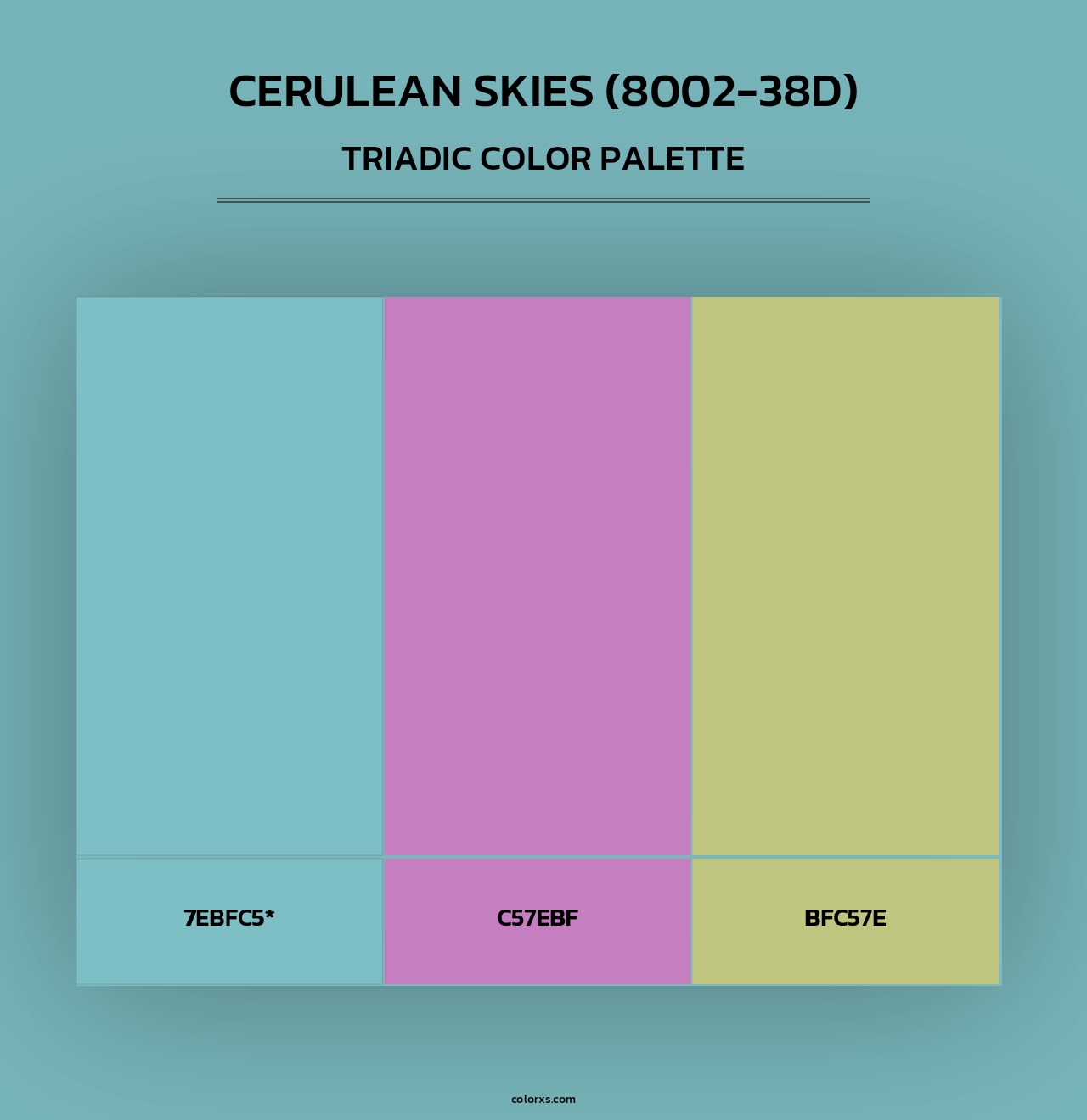 Cerulean Skies (8002-38D) - Triadic Color Palette