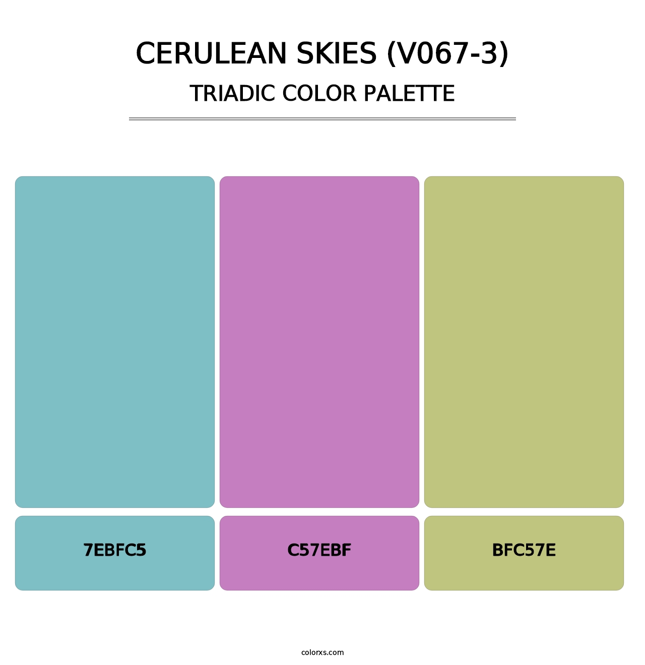 Cerulean Skies (V067-3) - Triadic Color Palette