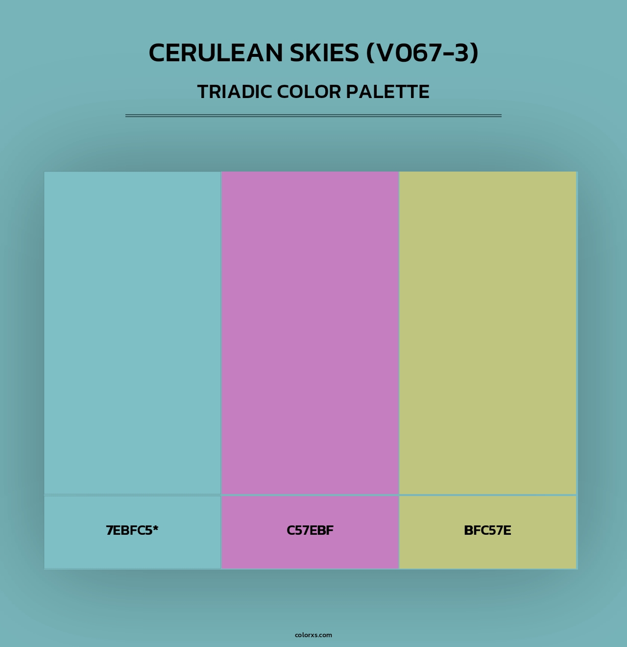 Cerulean Skies (V067-3) - Triadic Color Palette
