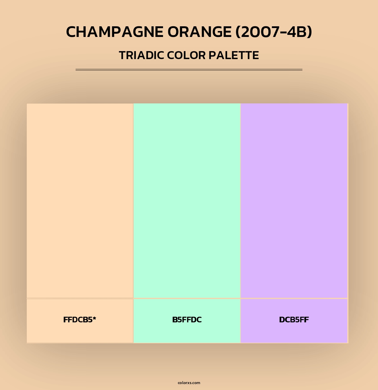 Champagne Orange (2007-4B) - Triadic Color Palette