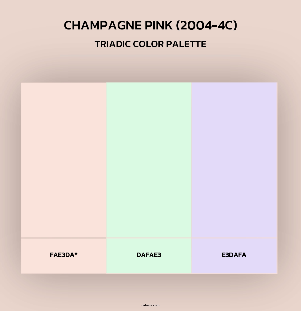 Champagne Pink (2004-4C) - Triadic Color Palette