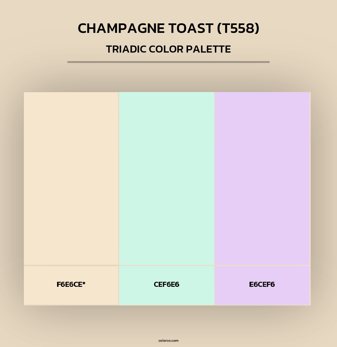 Champagne Toast (T558) - Triadic Color Palette