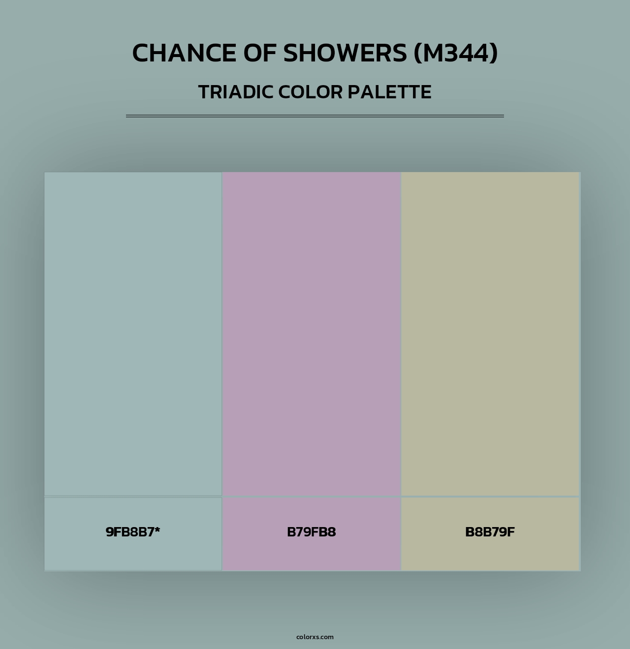 Chance of Showers (M344) - Triadic Color Palette
