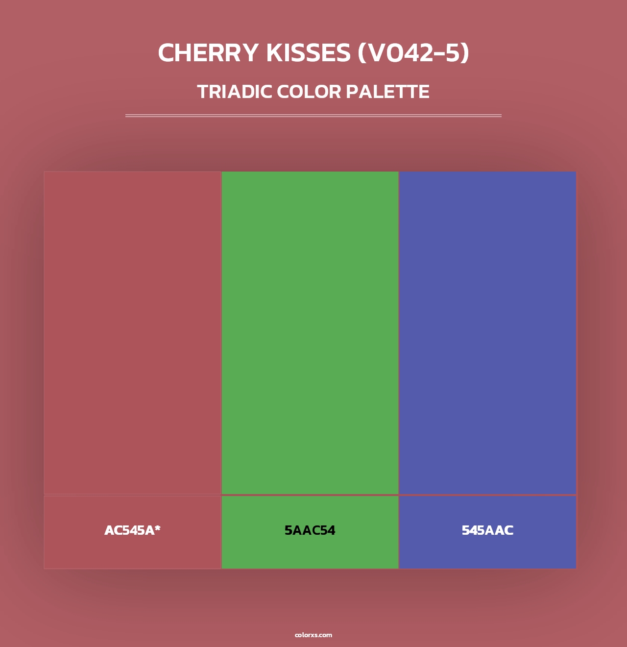 Cherry Kisses (V042-5) - Triadic Color Palette