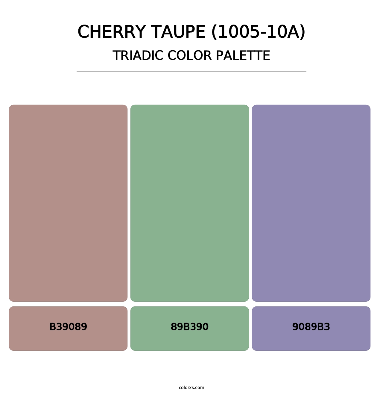 Cherry Taupe (1005-10A) - Triadic Color Palette