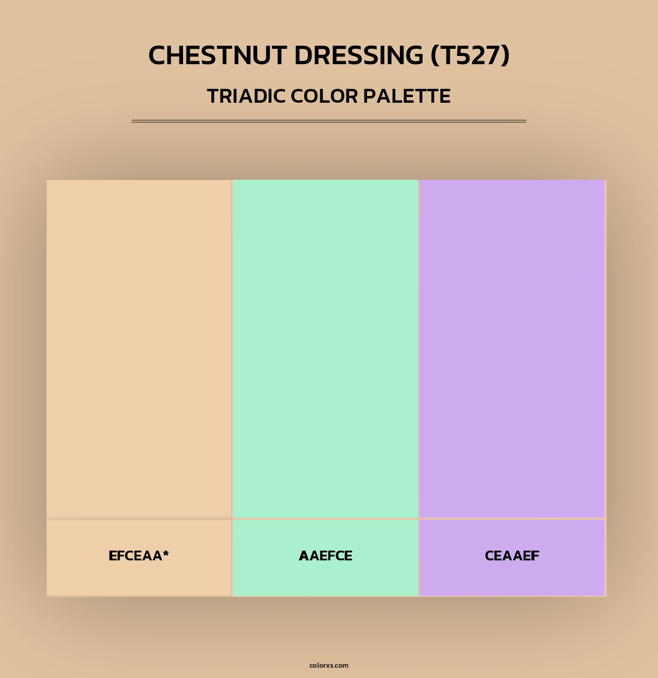 Chestnut Dressing (T527) - Triadic Color Palette