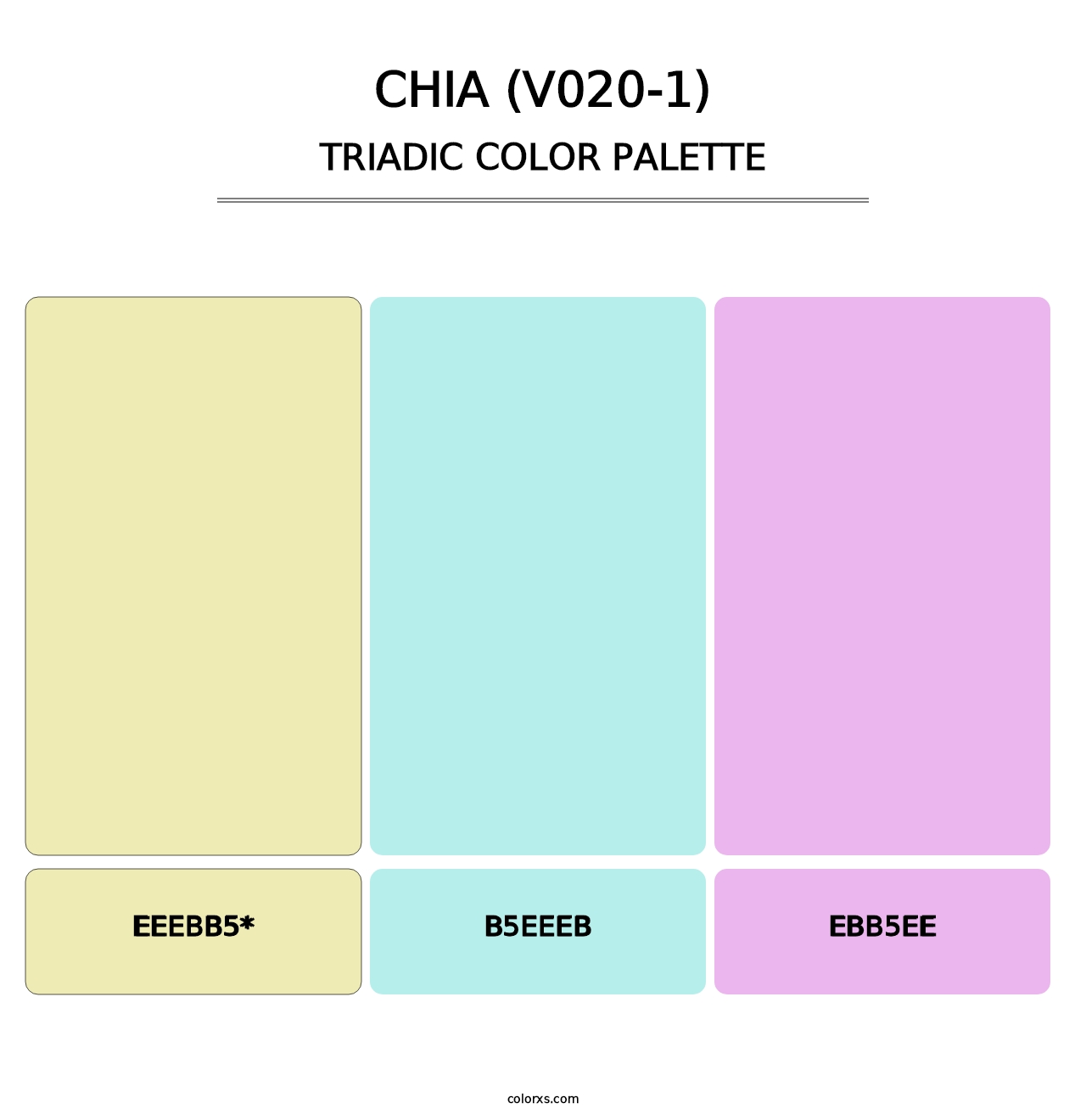 Chia (V020-1) - Triadic Color Palette