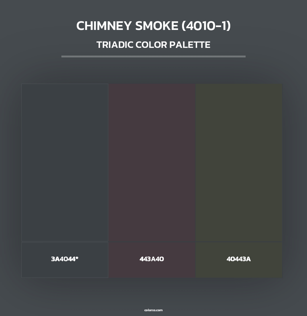 Chimney Smoke (4010-1) - Triadic Color Palette