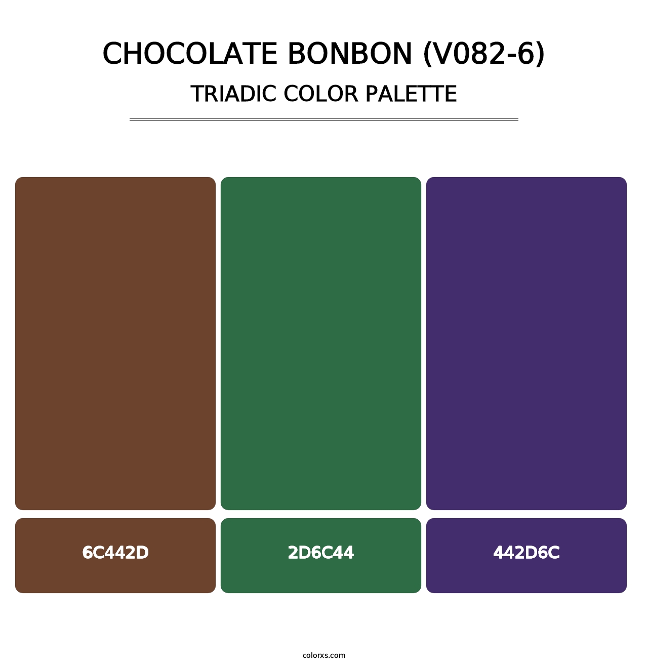 Chocolate Bonbon (V082-6) - Triadic Color Palette