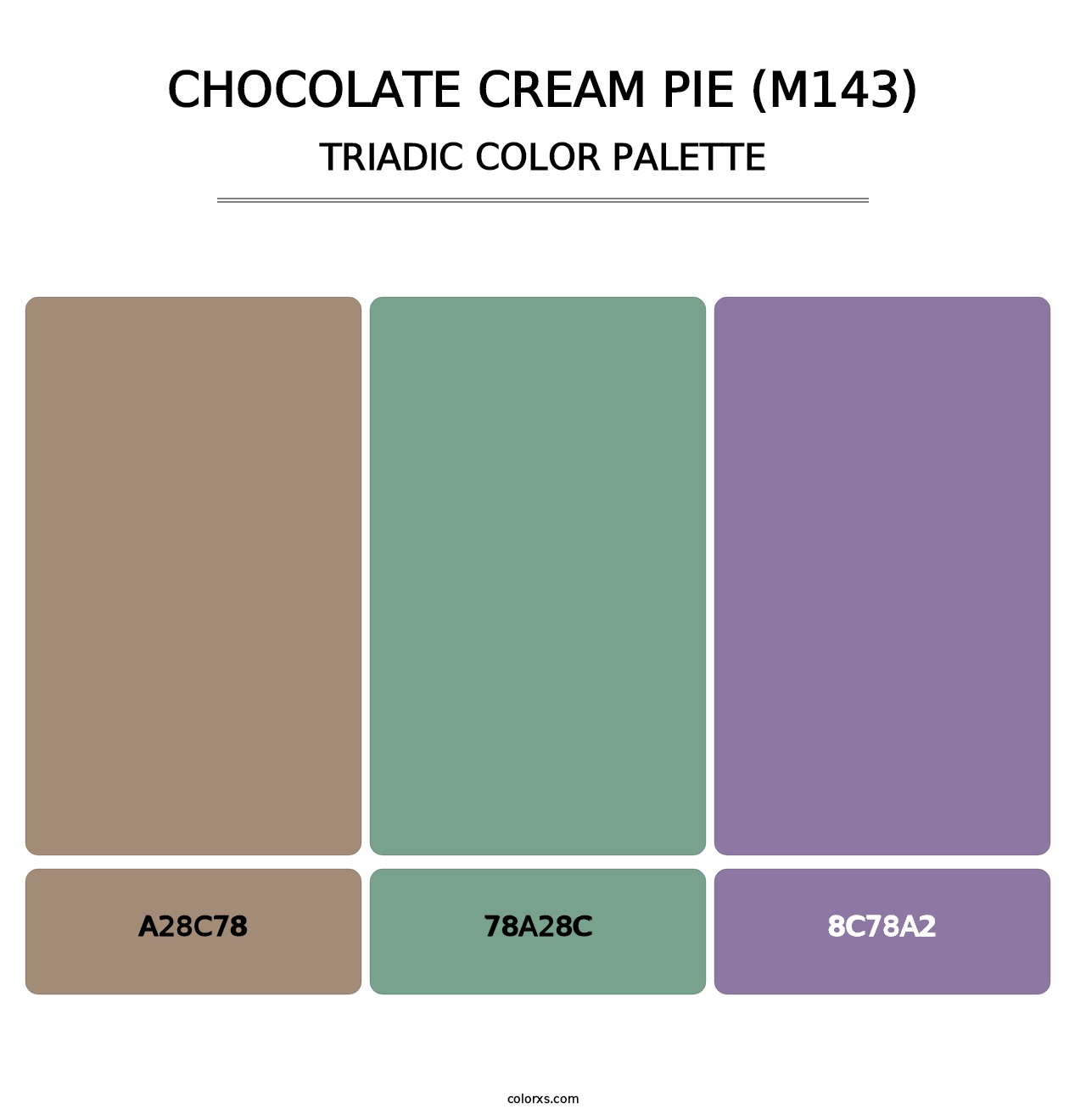 Chocolate Cream Pie (M143) - Triadic Color Palette