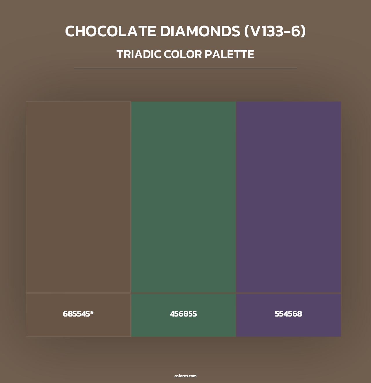 Chocolate Diamonds (V133-6) - Triadic Color Palette