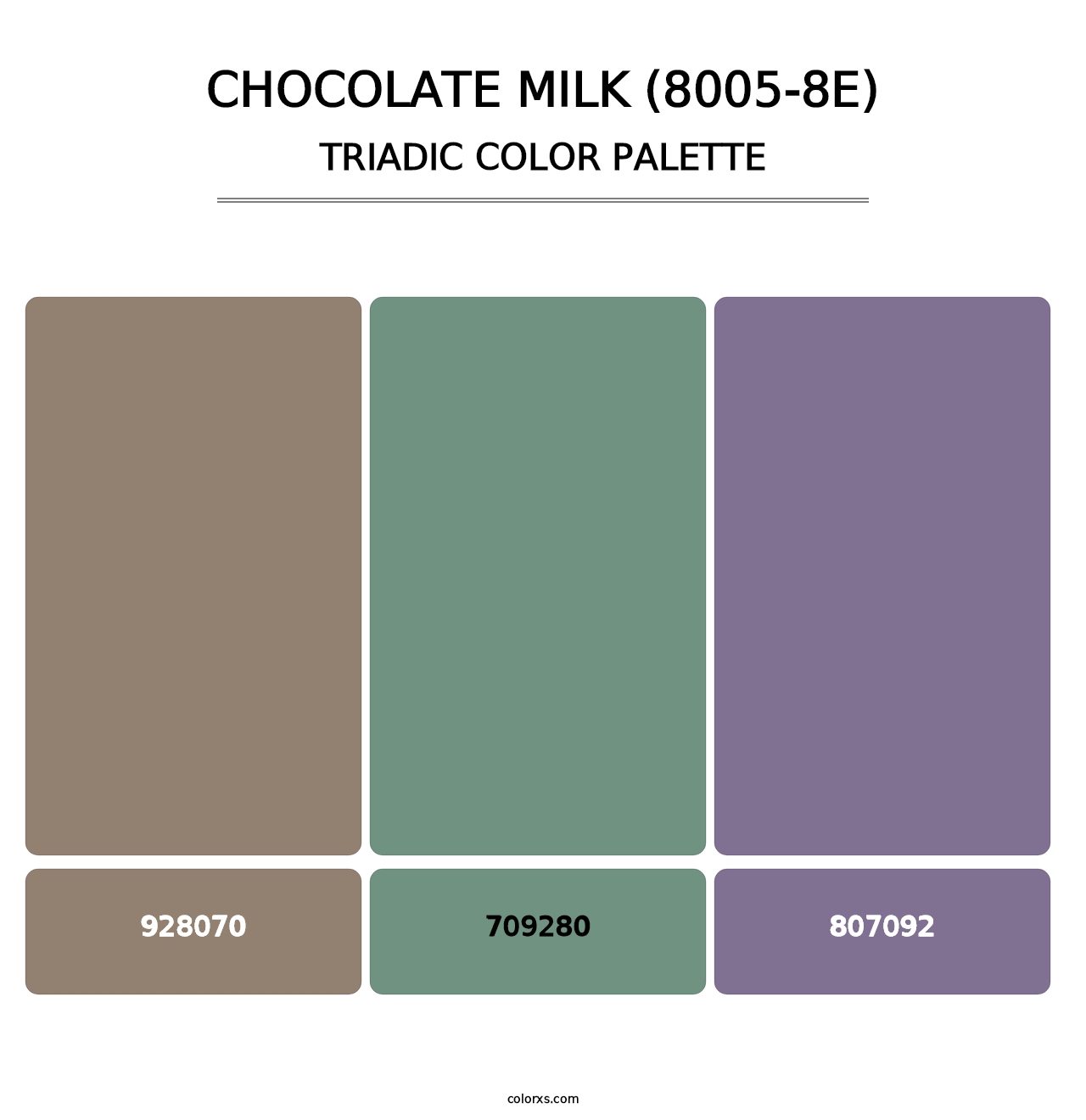 Chocolate Milk (8005-8E) - Triadic Color Palette