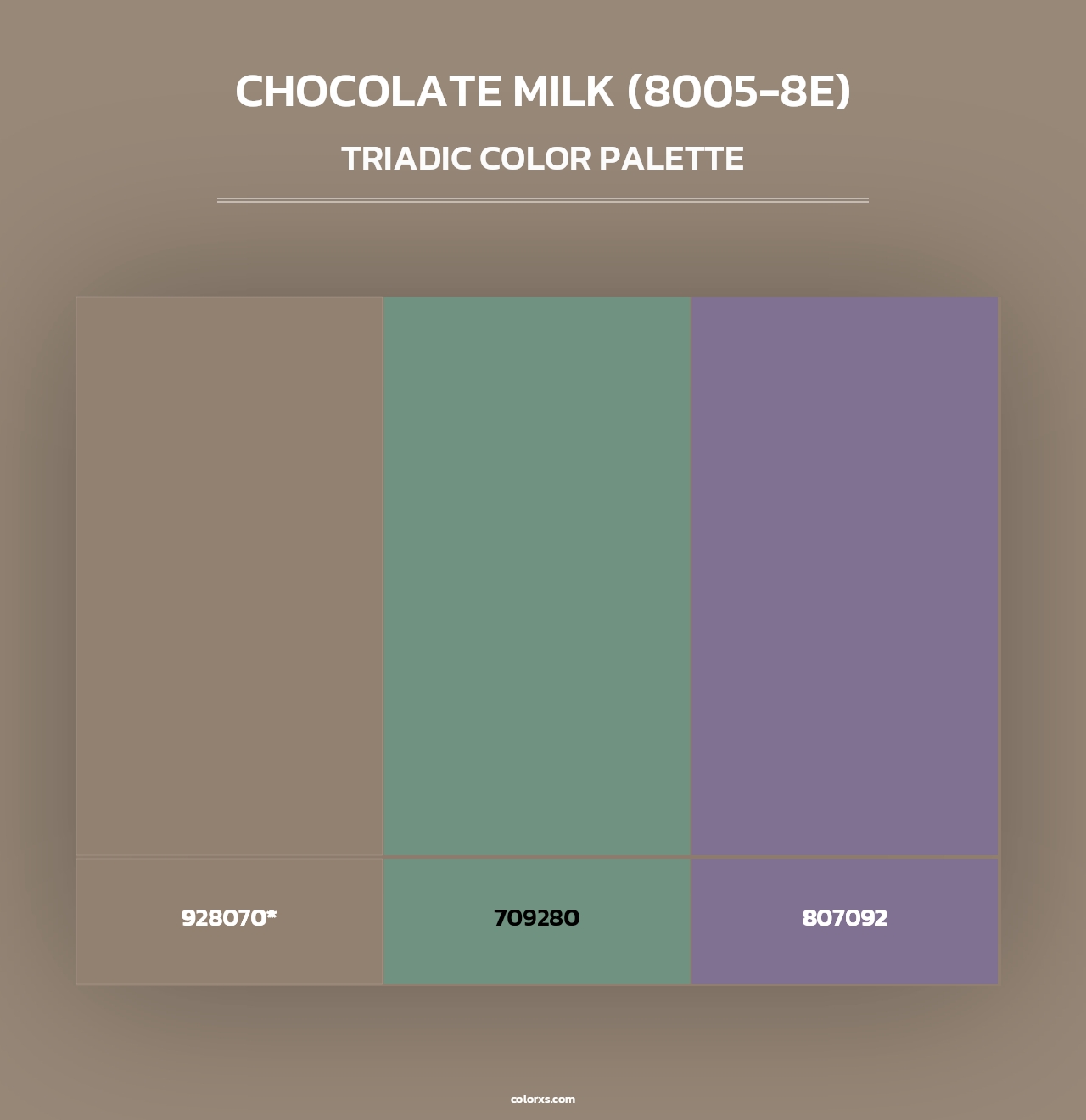 Chocolate Milk (8005-8E) - Triadic Color Palette