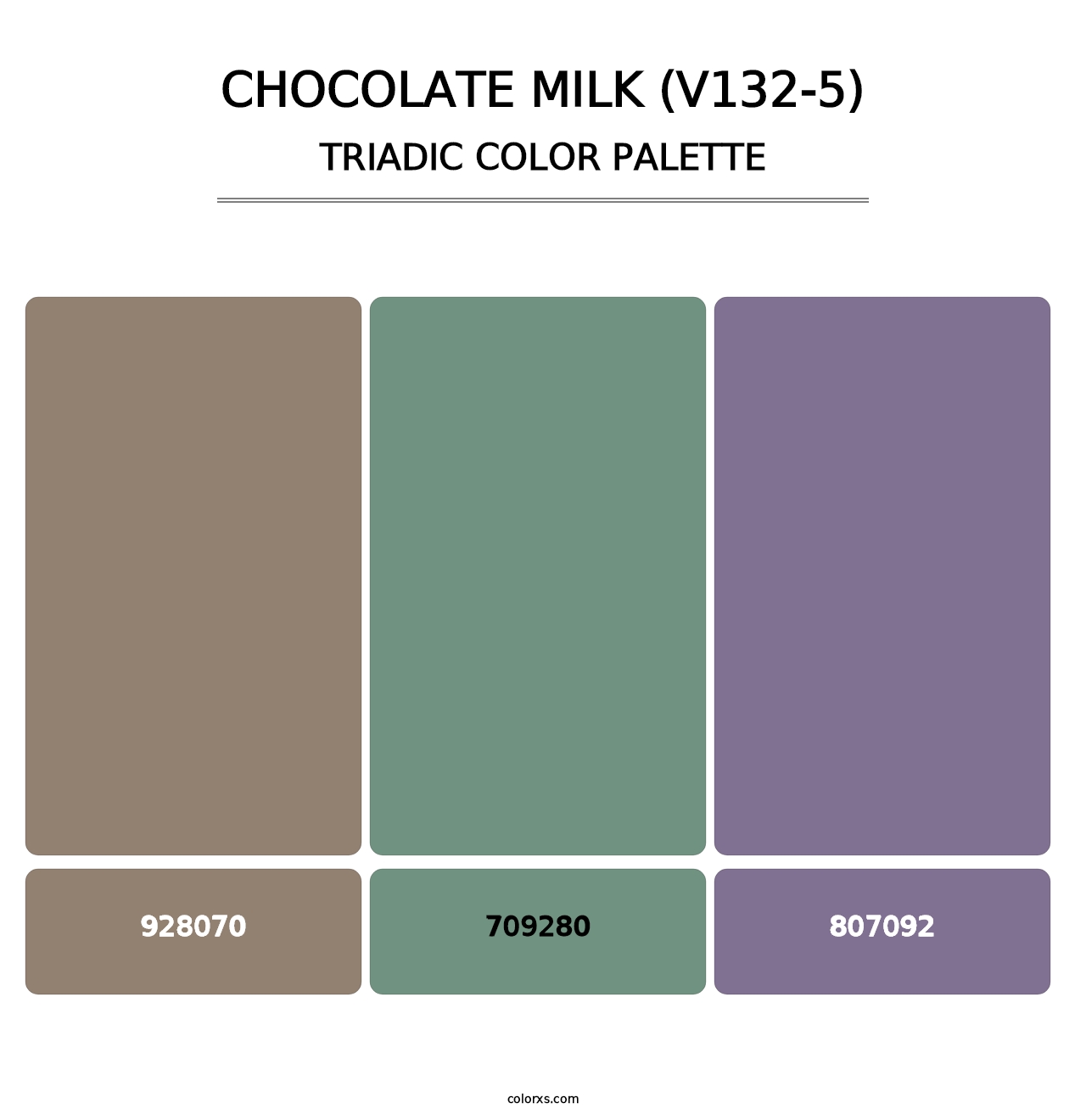 Chocolate Milk (V132-5) - Triadic Color Palette