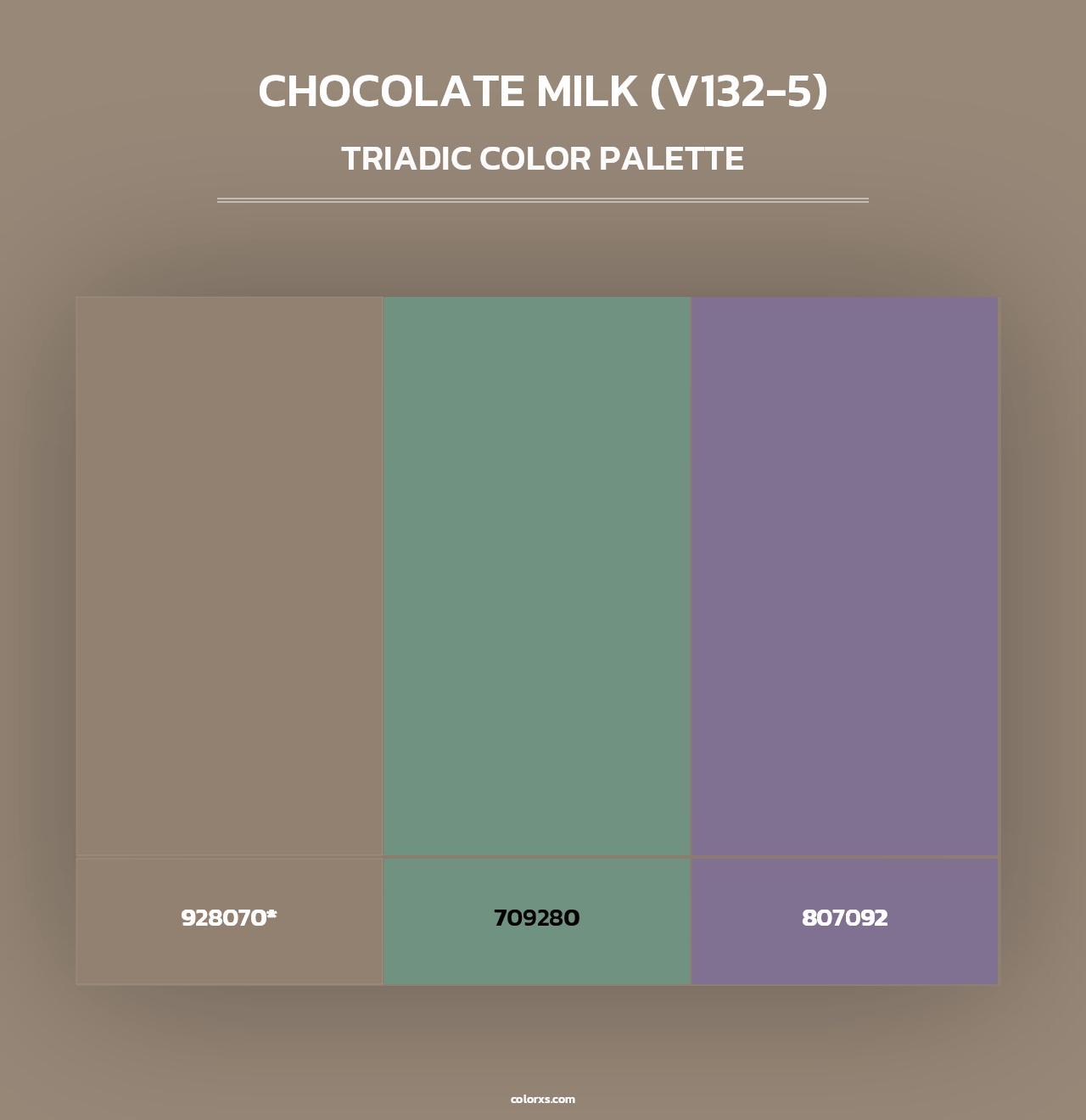 Chocolate Milk (V132-5) - Triadic Color Palette