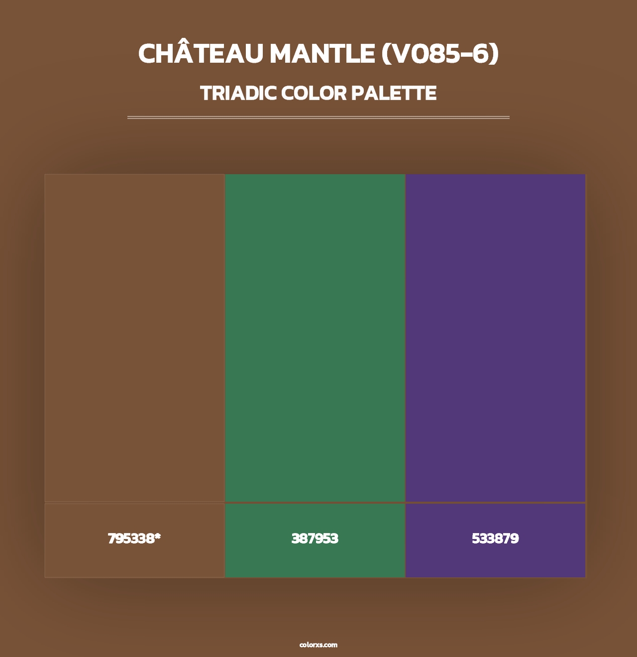 Château Mantle (V085-6) - Triadic Color Palette