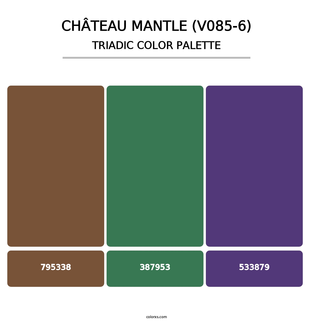 Château Mantle (V085-6) - Triadic Color Palette