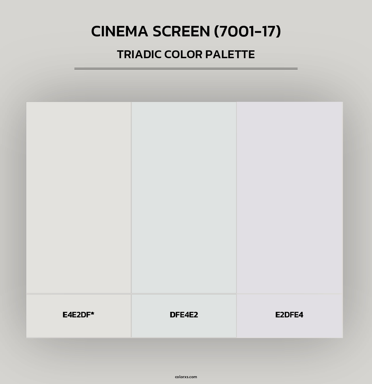 Cinema Screen (7001-17) - Triadic Color Palette