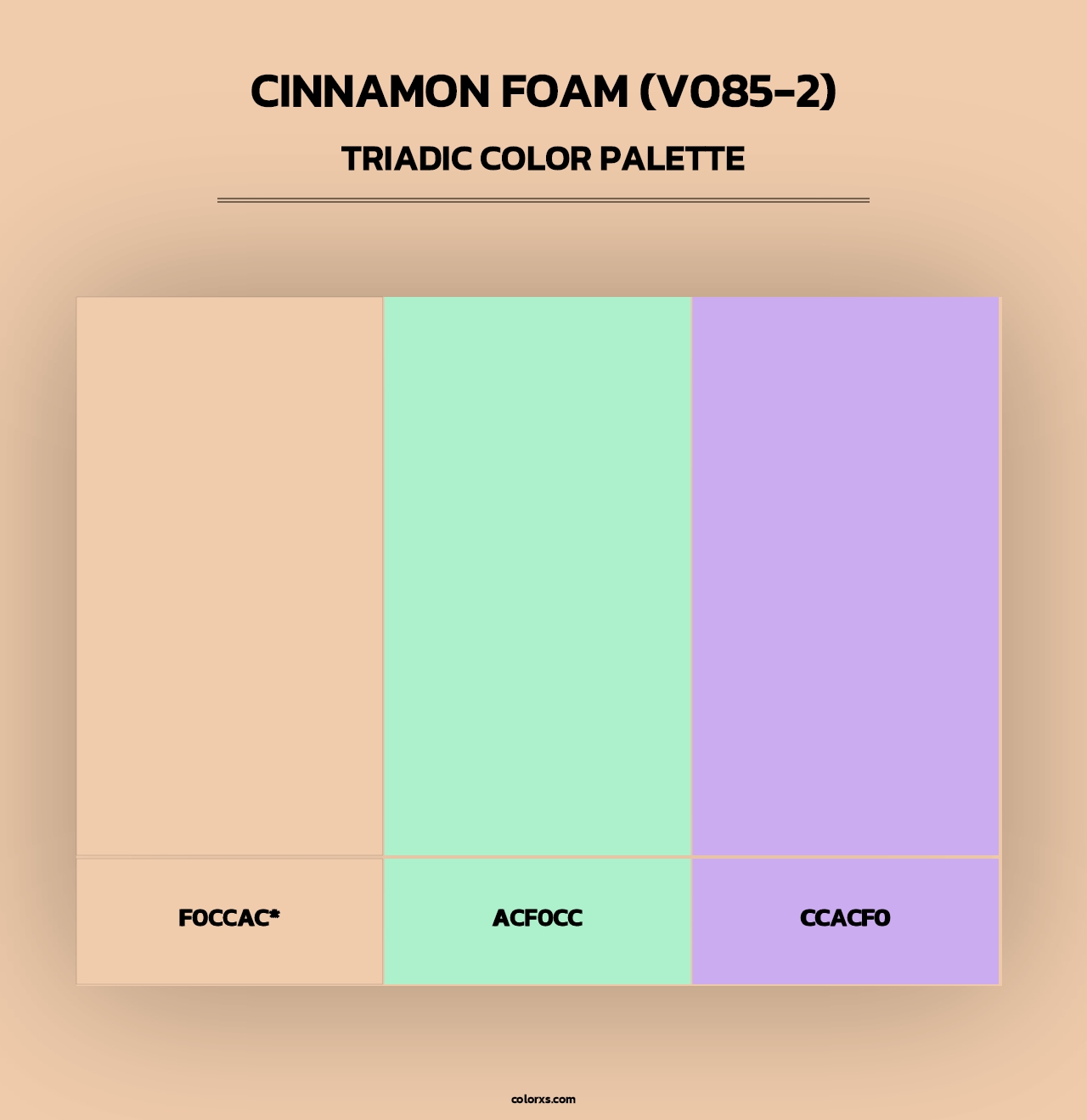 Cinnamon Foam (V085-2) - Triadic Color Palette