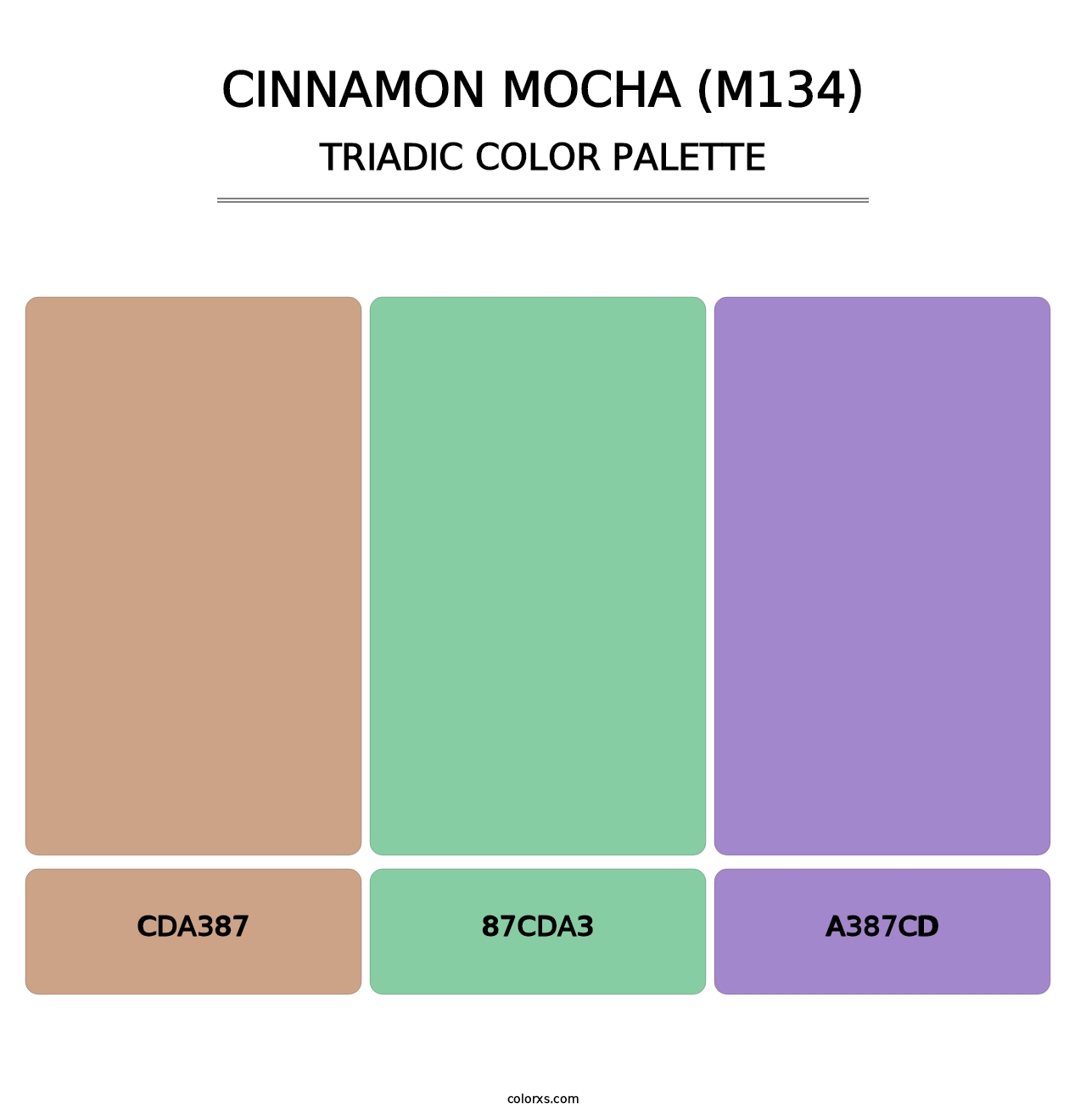 Cinnamon Mocha (M134) - Triadic Color Palette